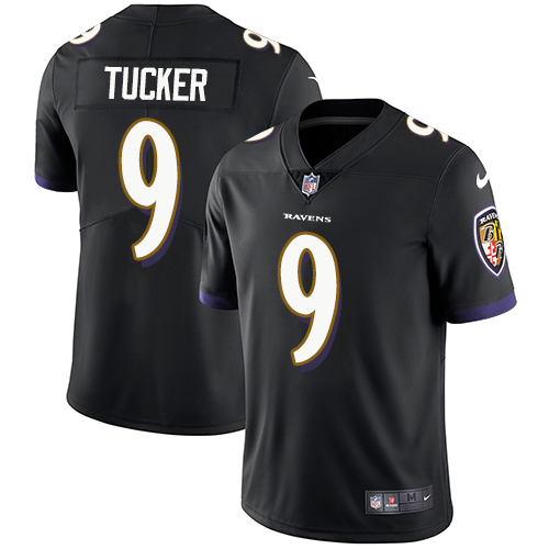 Nike Ravens #9 Justin Tucker Black Alternate Men's Stitched NFL Vapor Untouchable Limited Jersey - Click Image to Close
